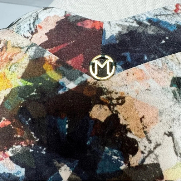 Marie Oliver Silk Faux Wrap Long Sleeved Blouse in Fall Autumn Colors size Small - Picture 4 of 8